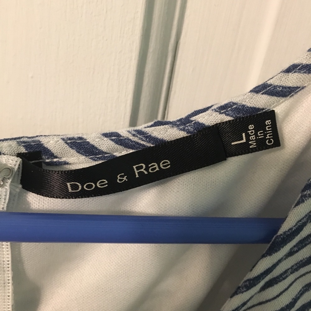 Blue and white striped linen dress - Picture 3 of 3